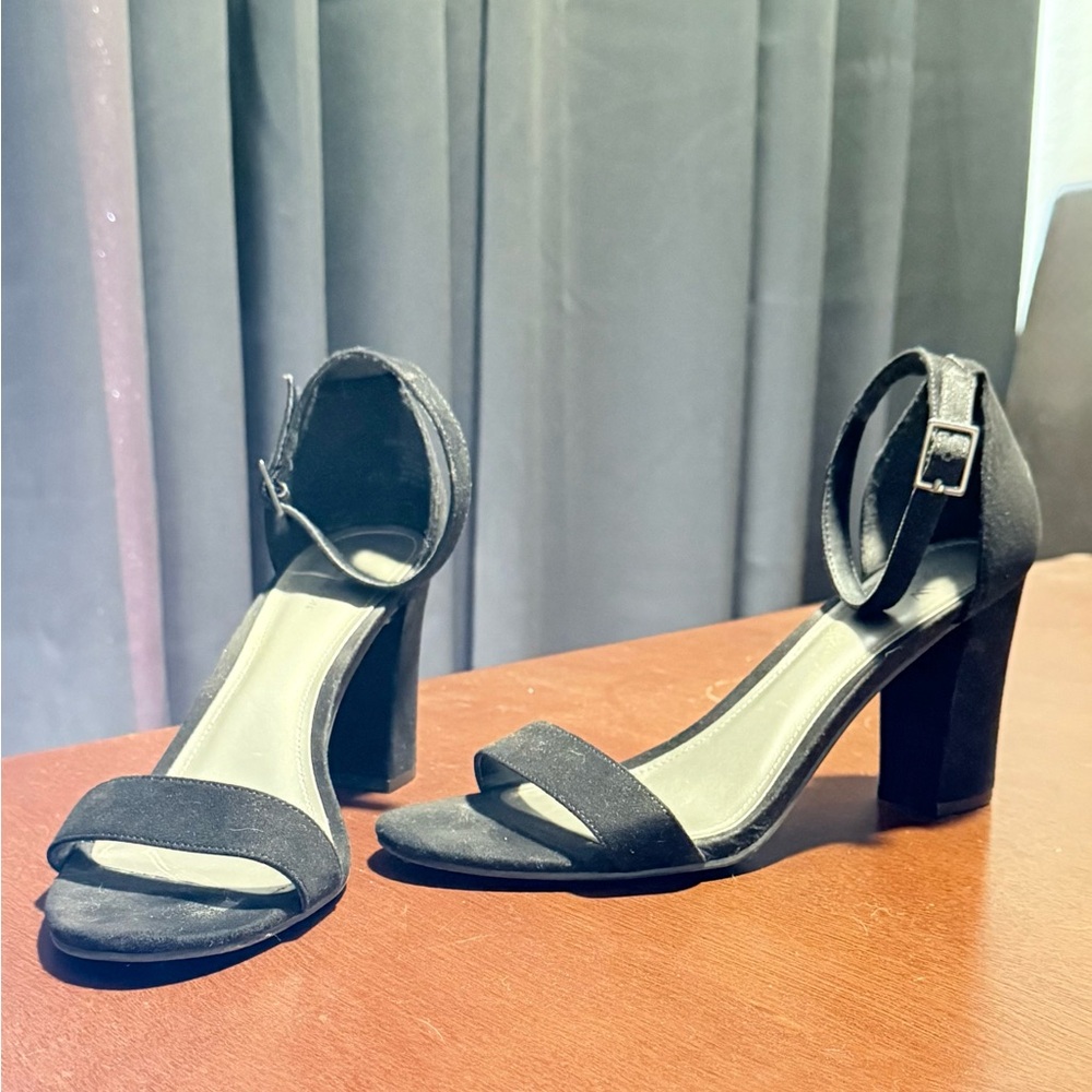 Worthington Black Ankle Strap Heels - Picture 3 of 4